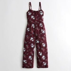 Hollister Tie front cutolette jumpsuit
